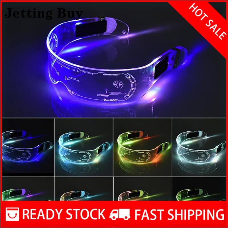 [Jettingbuy] LED Glasses EL Wire Neon Party Luminous LED Glasses Rave Party Decoration