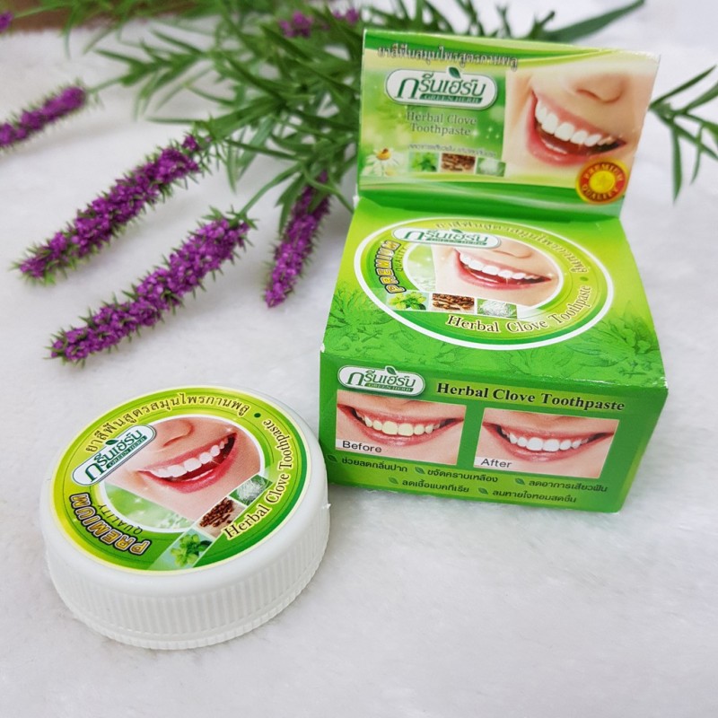 Kem Tẩy Trắng Răng Green Herb Herbal Clove Toothpaste Thái Lan giá rẻ