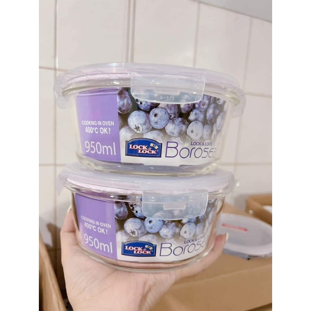 Thố thủy tinh lock and lock 950ml