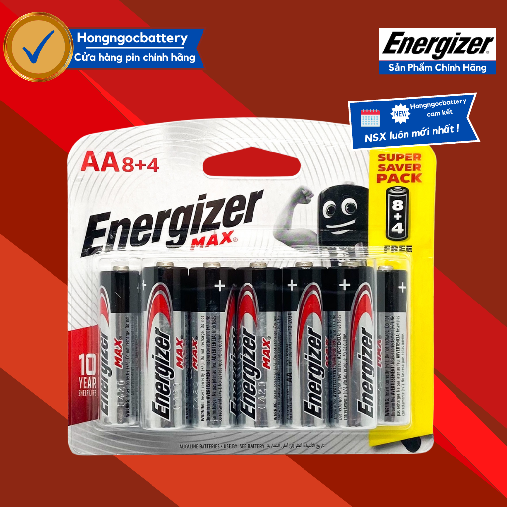 Pin Energizer MAX AA , AAA 1,5 V Siêu Bền - Hàng Chính Hãng
