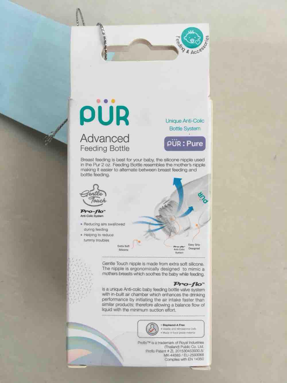 Bình sữa Pur Advanced cổ thường 60ml 125ml 250ml