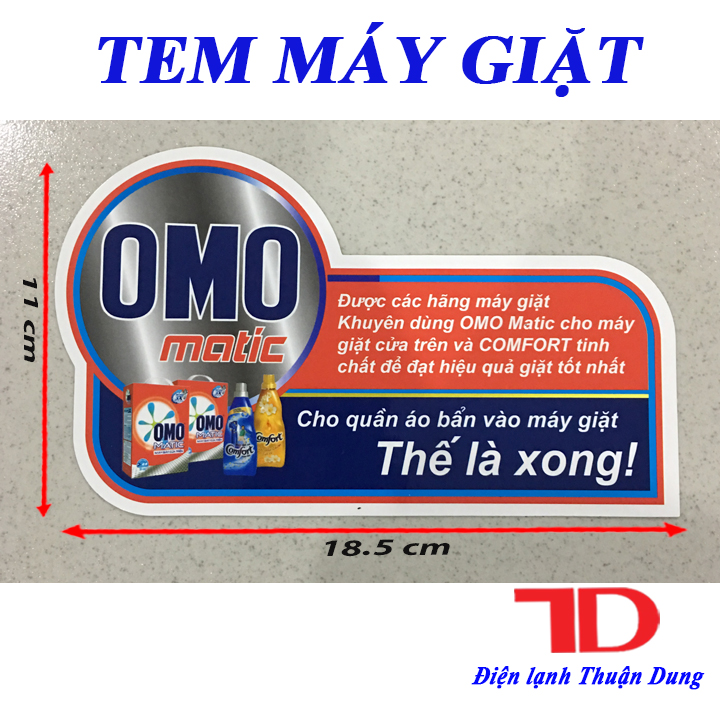 COMBO 10 Tem OMO dán máy giặt - Điện Lạnh Thuận Dung