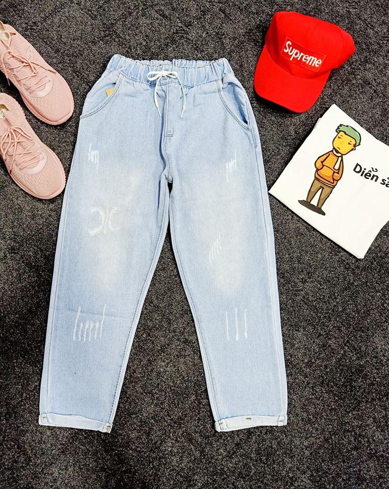 Quần Baggy Jean Nữ Size ( 35 - 55 Kg)