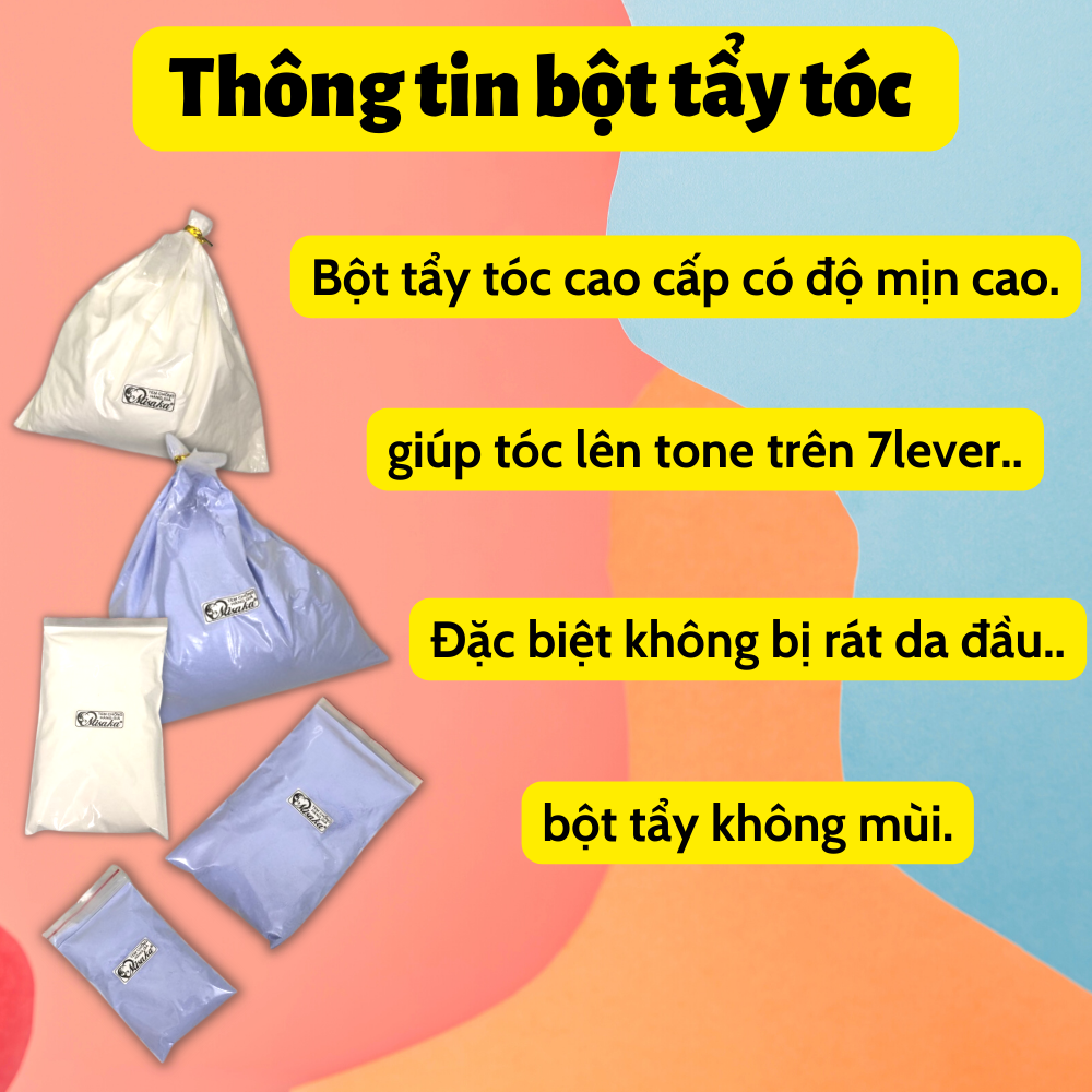 Bột tẩy tóc cao cấp Trắng - Xanh 500g