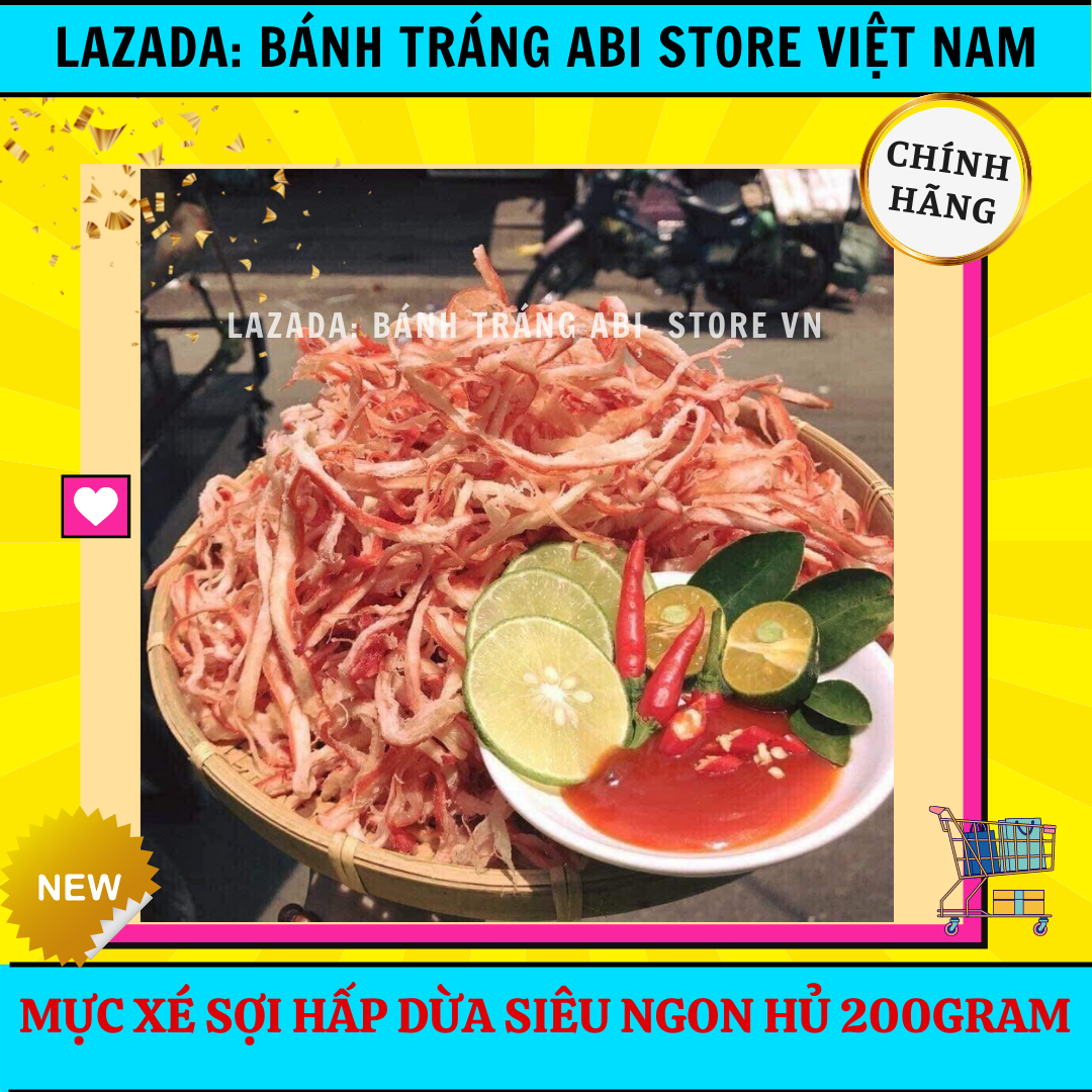 200G MỰC HẤP NƯỚC DỪA XÉ SỢI HỦ LỤC GIÁC NẮP VÀNG SIÊU NGON