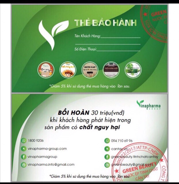 [HCM](Hộp 32 gói) Nước ép Cần Tây Green Beauty