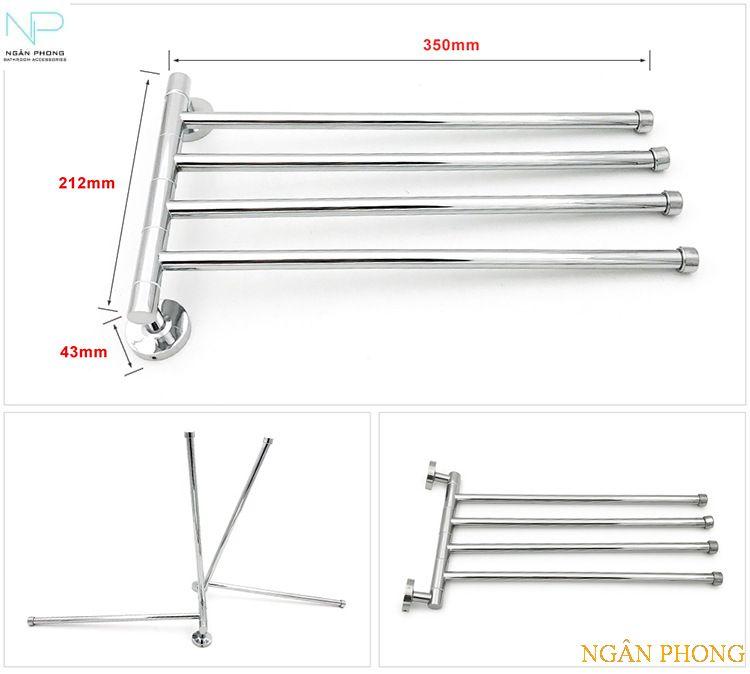 [HCM]THANH TREO KHẮN INOX 201- 4 THANH