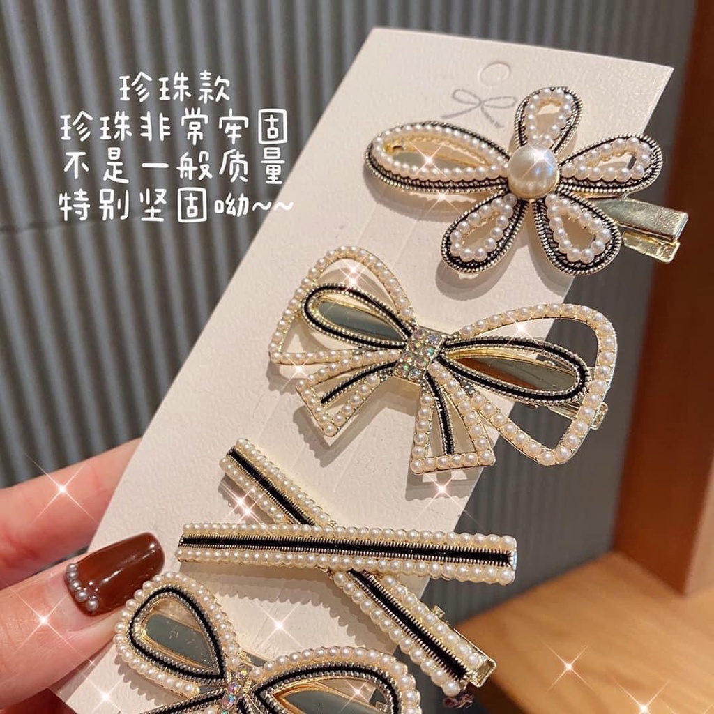 Sét kẹp tóc đính đá phong cách hàn quốc⭐sang chảnh⭐siêu xinh️️️