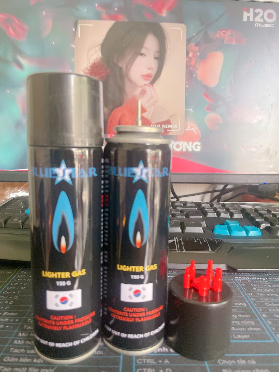 gas đen - gas 150gam bơm bật lửa