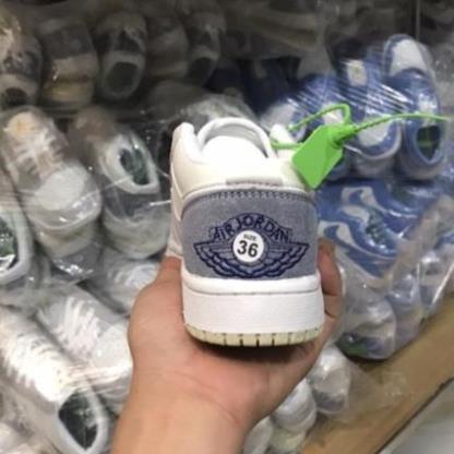 Giày thể thao, giày jordan 1 xám xanh FULL BOX + BILL giày jordan 1 ghi xám paris hàng cực chất