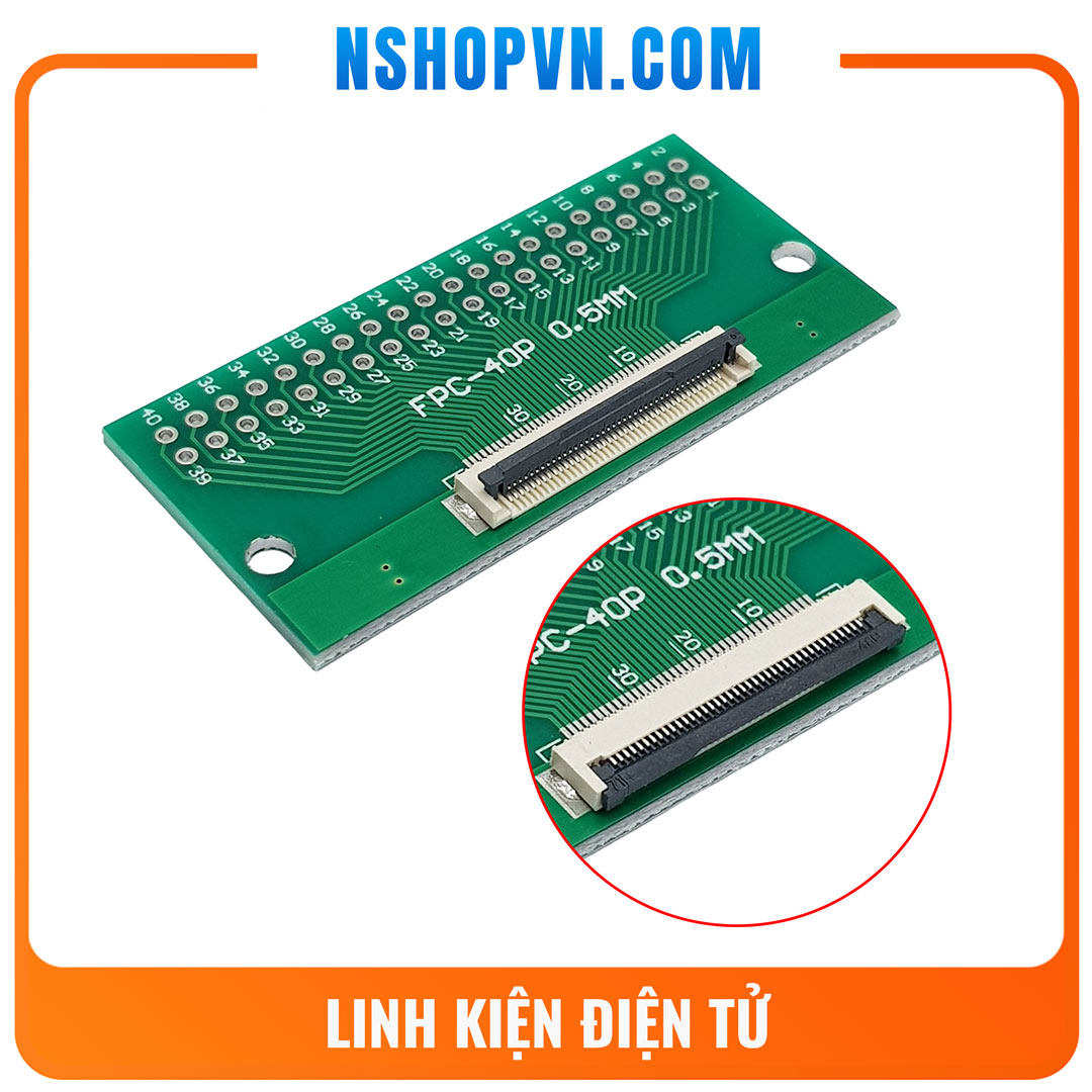 Đế ra chân cổng FFC/FPC 0.5mm sang chân 2.54mm