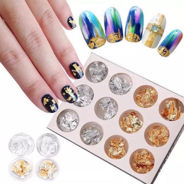 Giấy Nhũn Vàng Bạc Set 12 Ô