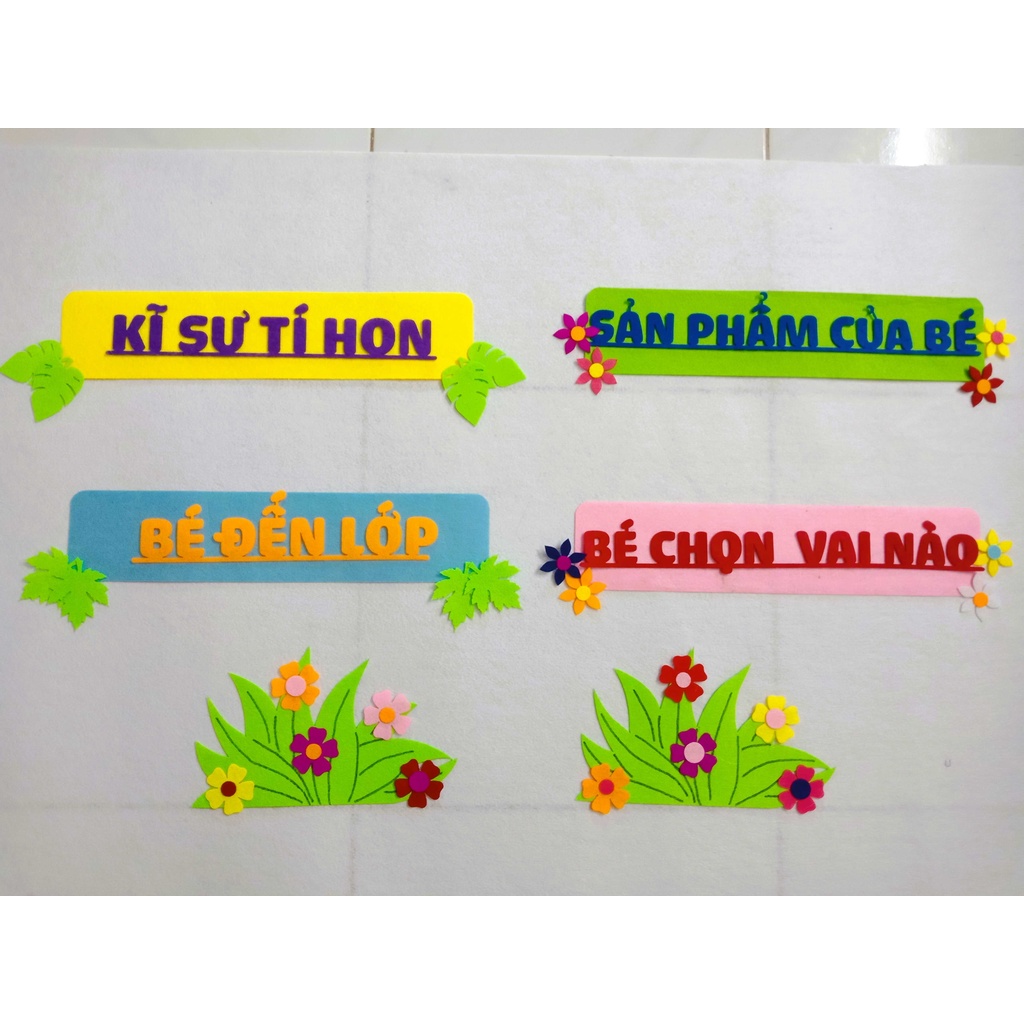 TÊN GÓC MẦM NON ĐƠN GIẢN (40* 9cm)
