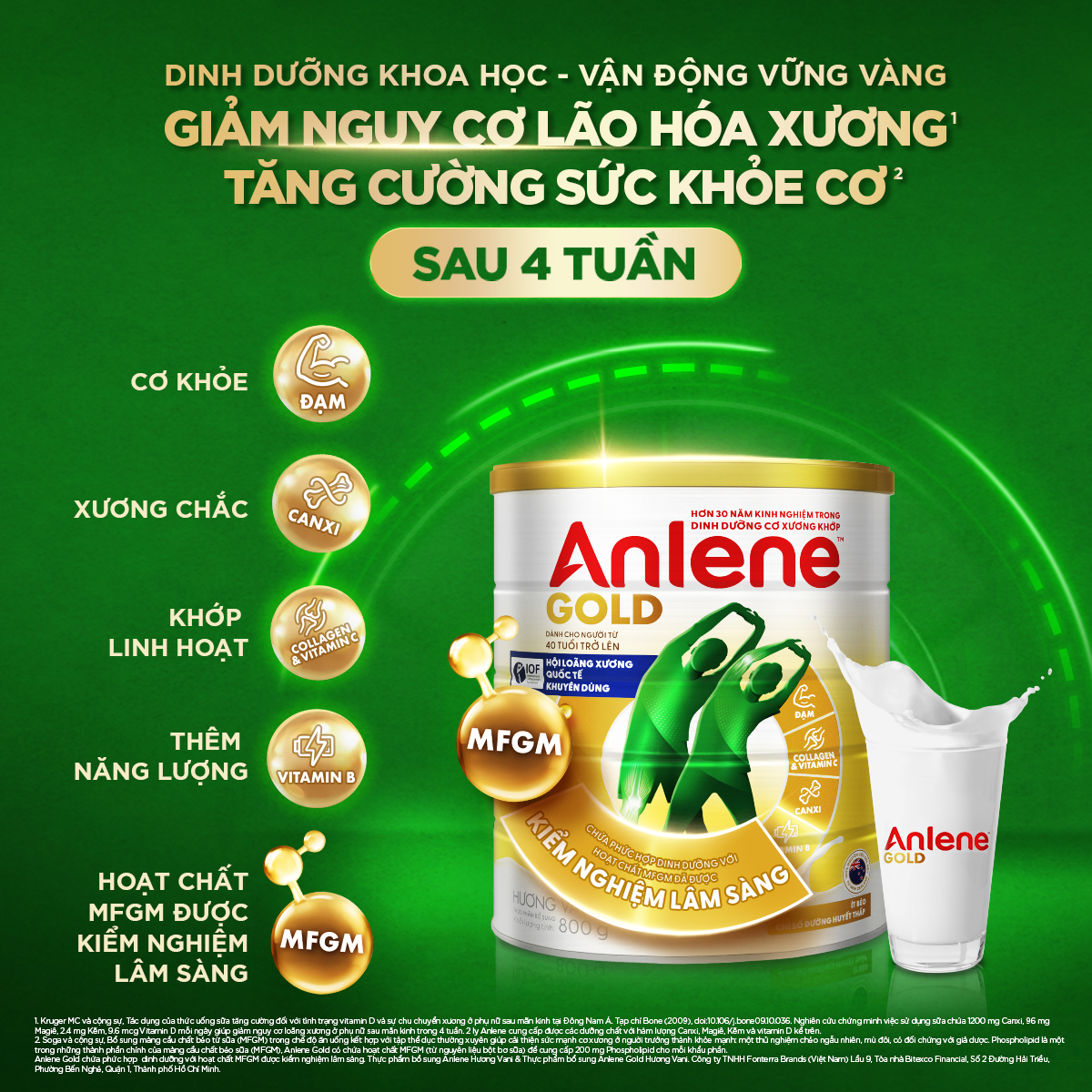 [Voucher giảm đến 26%] Combo 2 Anlene Gold 5X Vani 800g