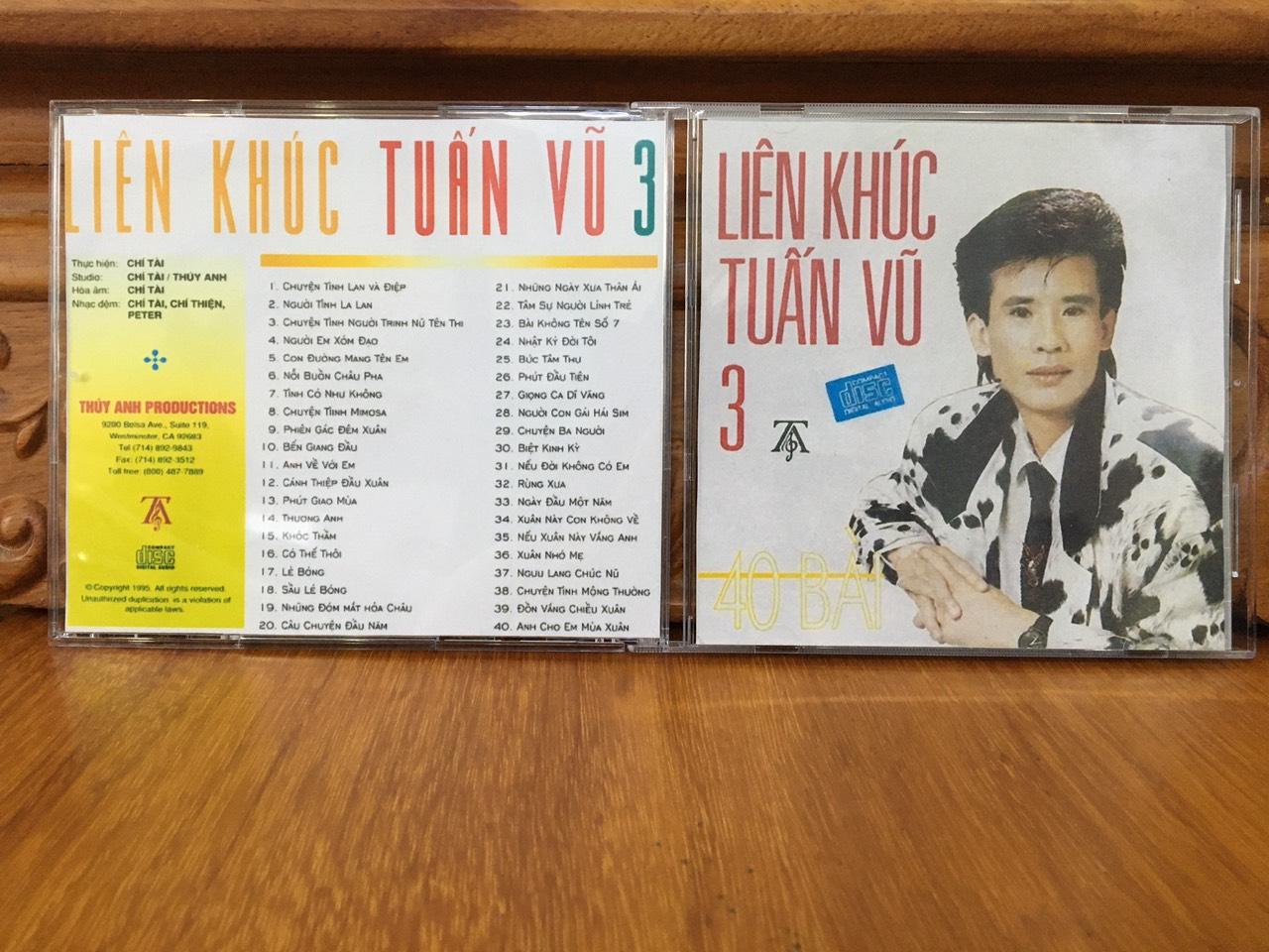 [MDCD] Bộ 5 Đĩa nhạc CD Liên Khúc TUẤN VŨ
