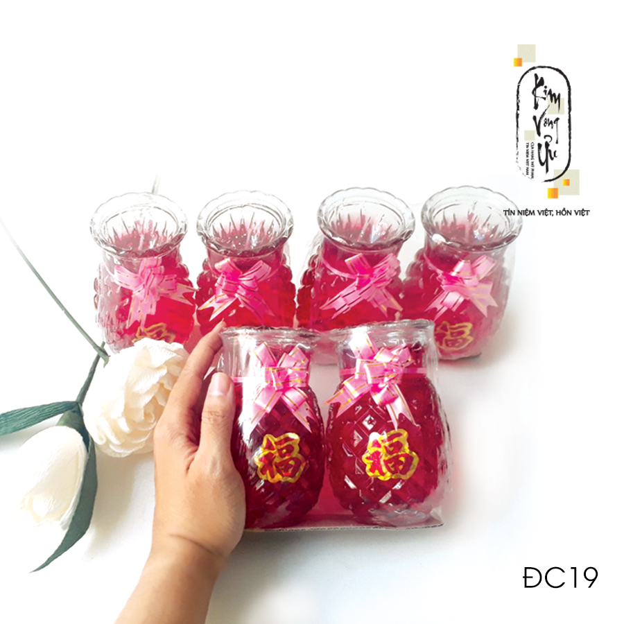 Đèn cầy ly cúng Trái Thơm Đỏ ĐC19 cao 12 cm (Giá một cặp)