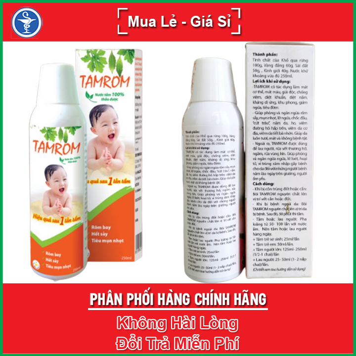 TamRom - Nước tắm 100% thảo dược dành cho bé (chai 250ml) - Yes