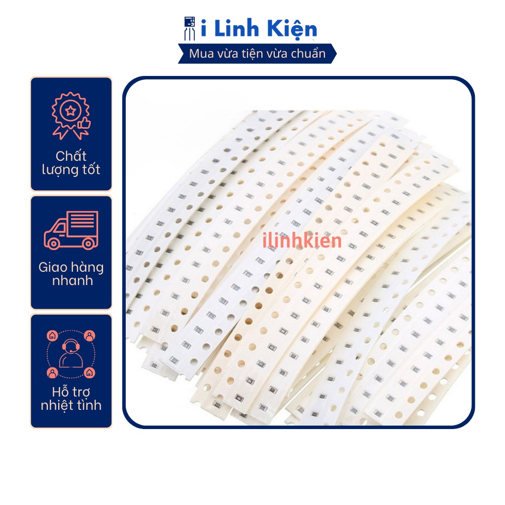 Điện trở dán 1R 1206 1% chất lượng tốt (túi 50c)