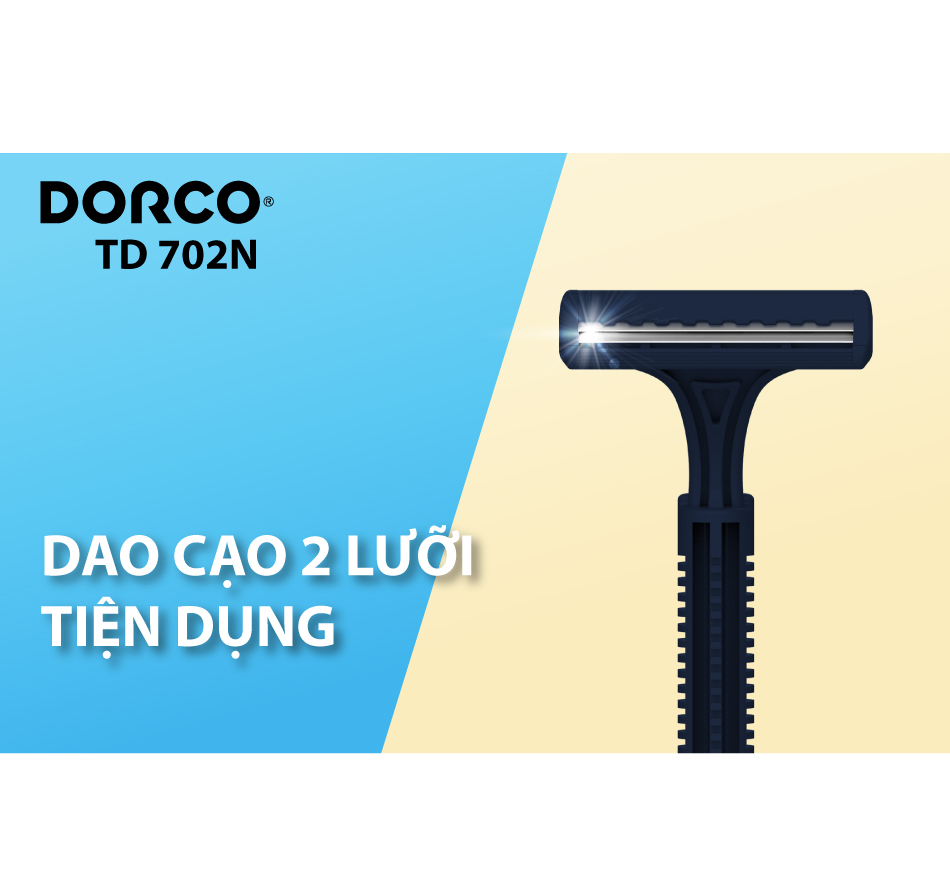Combo 30 cây dao cạo râu 2 lưỡi DORCO TD 702 ( gói 5 dao cạo )