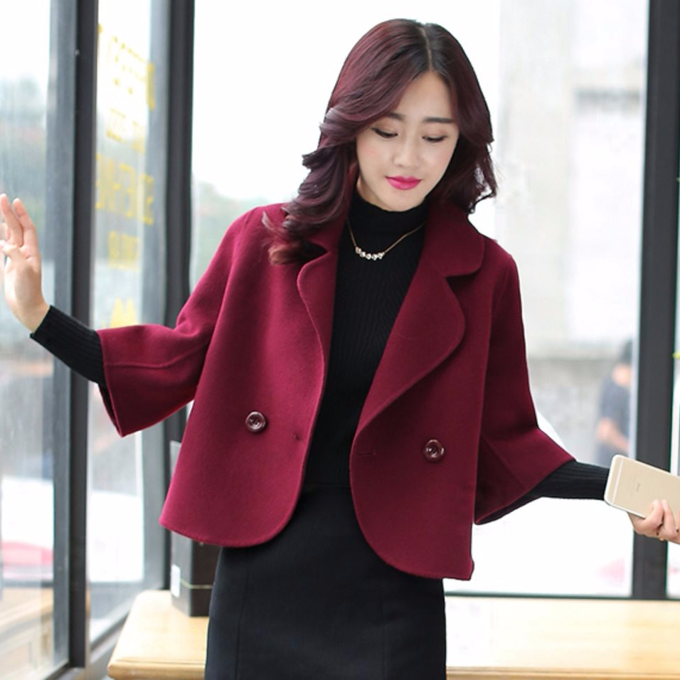 Áo dạ dáng ngắn phong cách Hàn Quốc A6