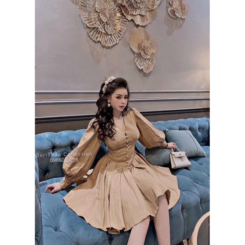 [HCM]Đầm Tiểu Thư Tay Phòng #Bigsize 60=>90