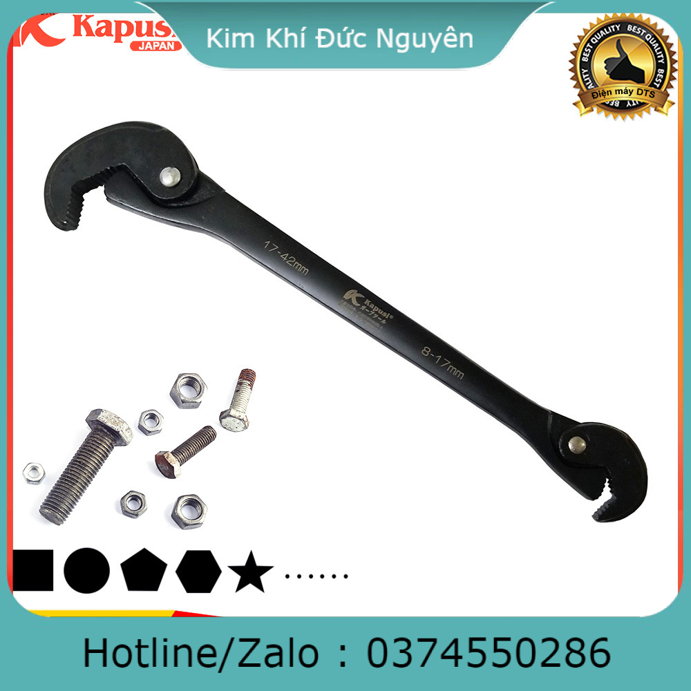 Cờ lê đa năng, mỏ lếch 8-42mm mở nhanh Kapusi, thép cứng CR-V Kim Khí Đức Nguyên