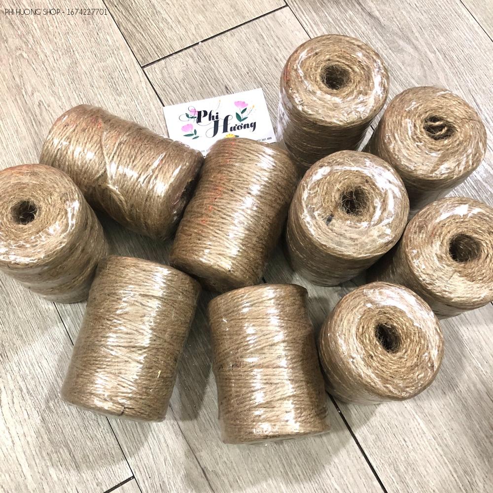 Cuộn 100m dây thừng gai, dây bố size 2mm trang trí decor handmade