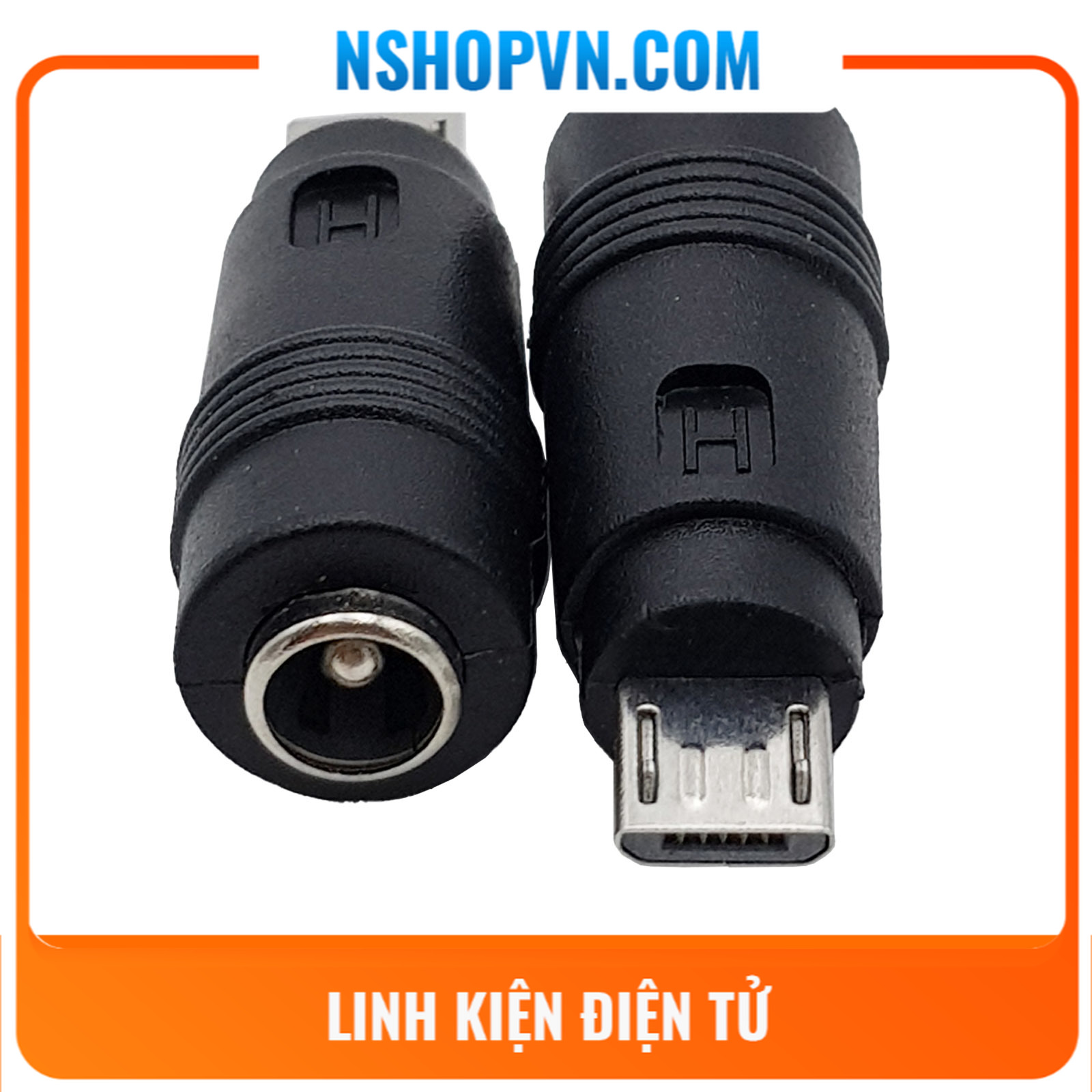 Đầu chuyển đổi dc 5.5x2.1mm sang micro usb