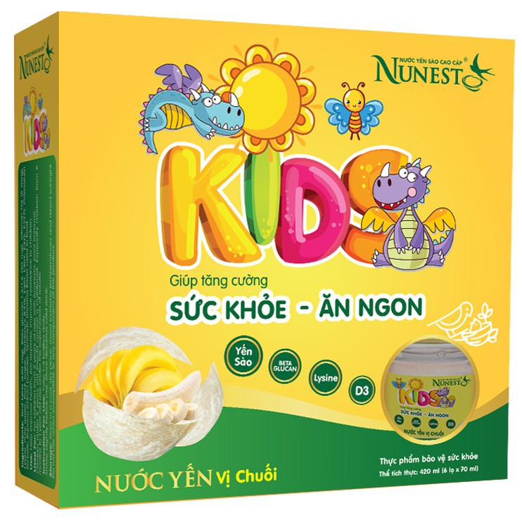 Yến Nunest Kid Hương Cam (Lốc 6 lọ x 70ml)