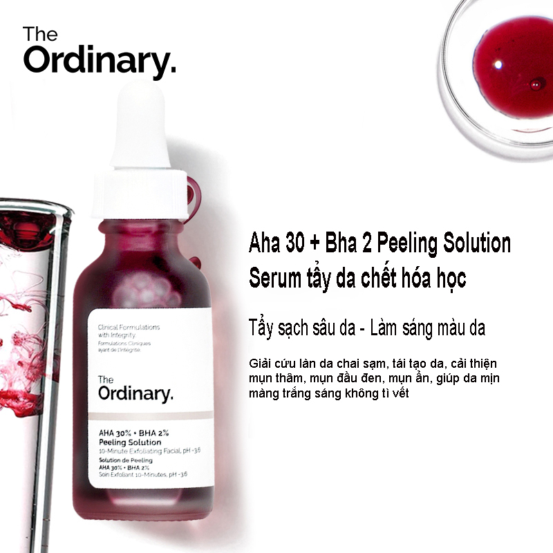 Serum Tẩy Da Chết The Oridnary AHA 30% + BHA 2% Peeling Solution Tinh Chất Tẩy Tế Bào Chết Peeling Da