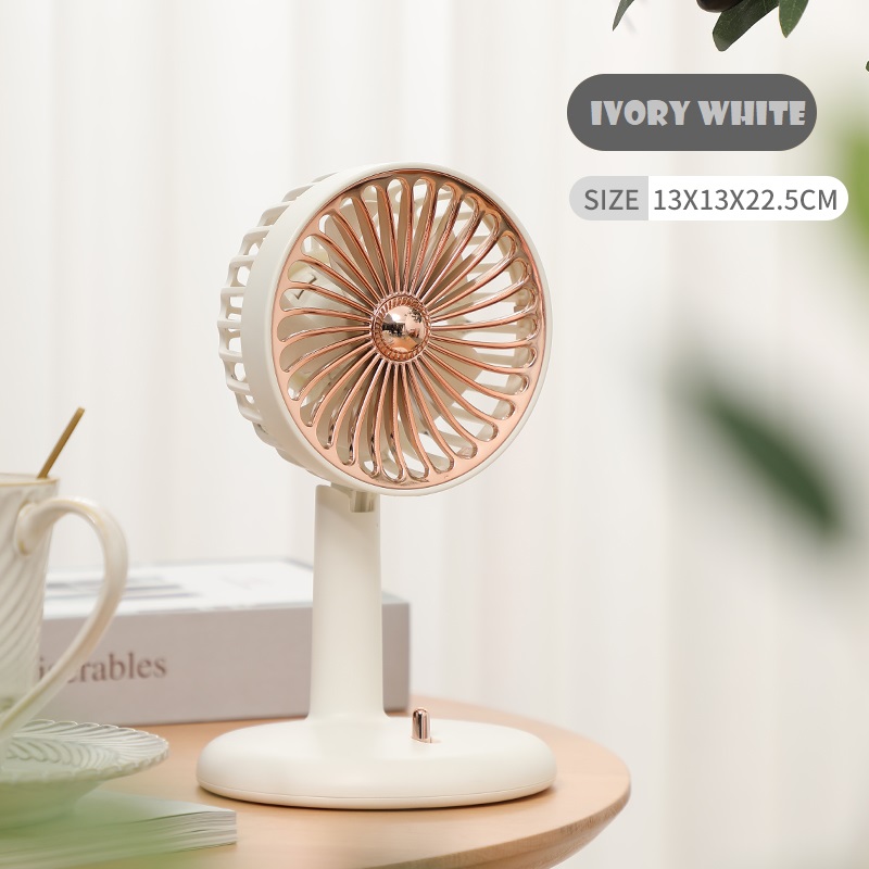 Quạt sạc mini để bàn cầm tay Vintage
