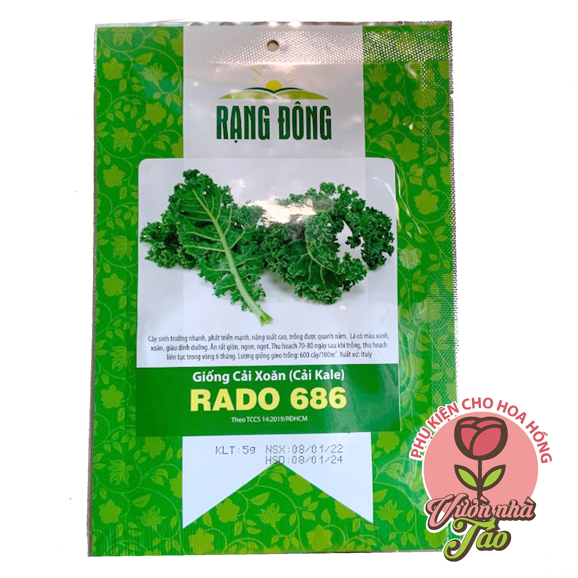 Hạt giống cải xoăn rado 686