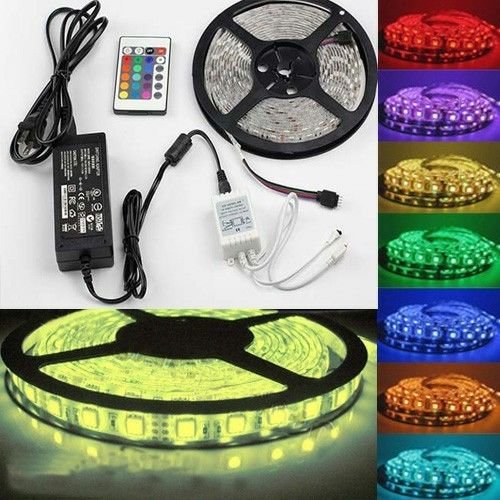 Đèn led dây 5050 RGB phủ keo silicon siêu sáng 12v + Remote