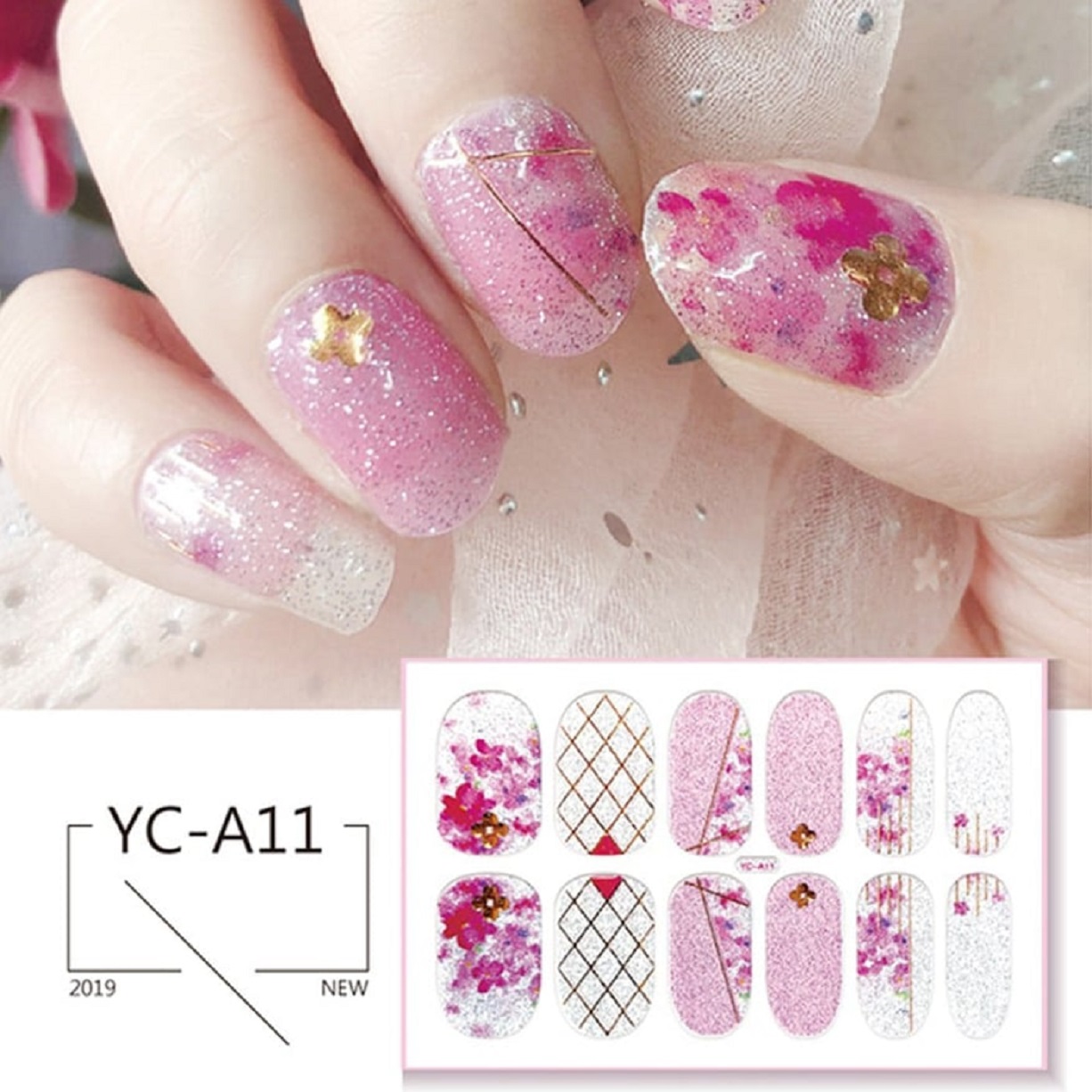 Sticker 3D cao cấp trang trí móng Hàng Mới Về