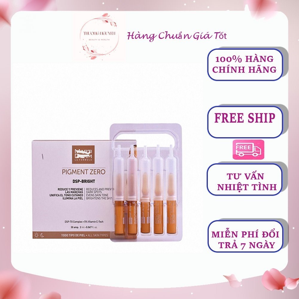 Serum dưỡng trắng da martiderm pigment zero dsp bright - ampoule dưỡng sáng đều màu da, giảm nám, tàn nhang 5 ồng / 30 ống