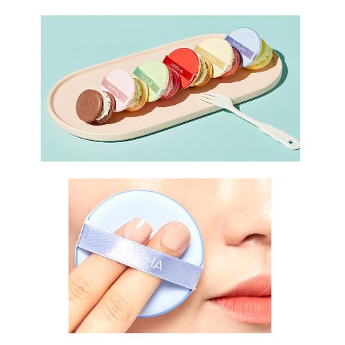 Bông phấn nước Macaron Tension Puff fitting missha (combo 3 cái)