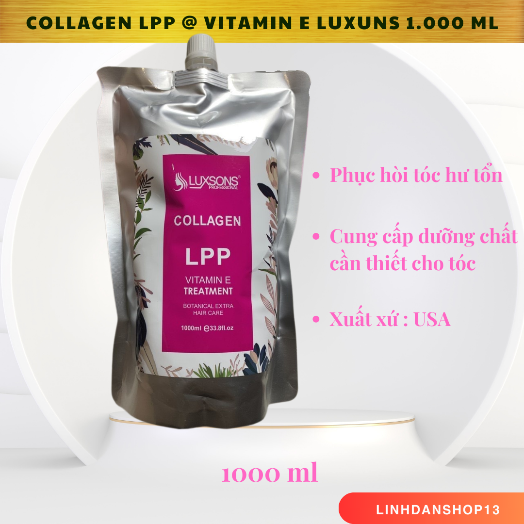 Hấp dầu luxsons collagen lpp siêu thơm siêu bóng mượt 1000ml - chính hãng