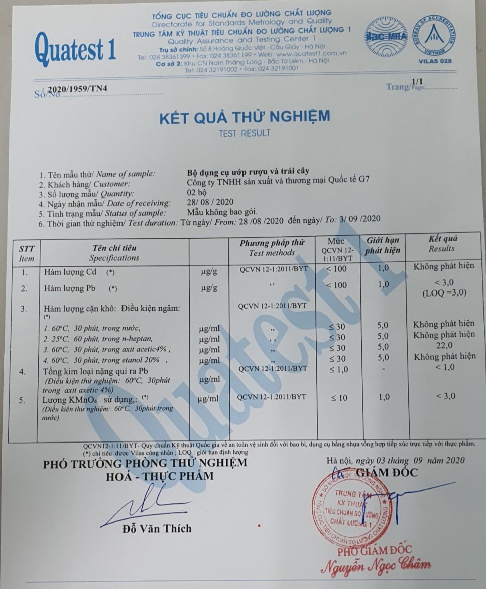 COMBO 10 BÁT ƯỚP LẠNH RƯỢU G7