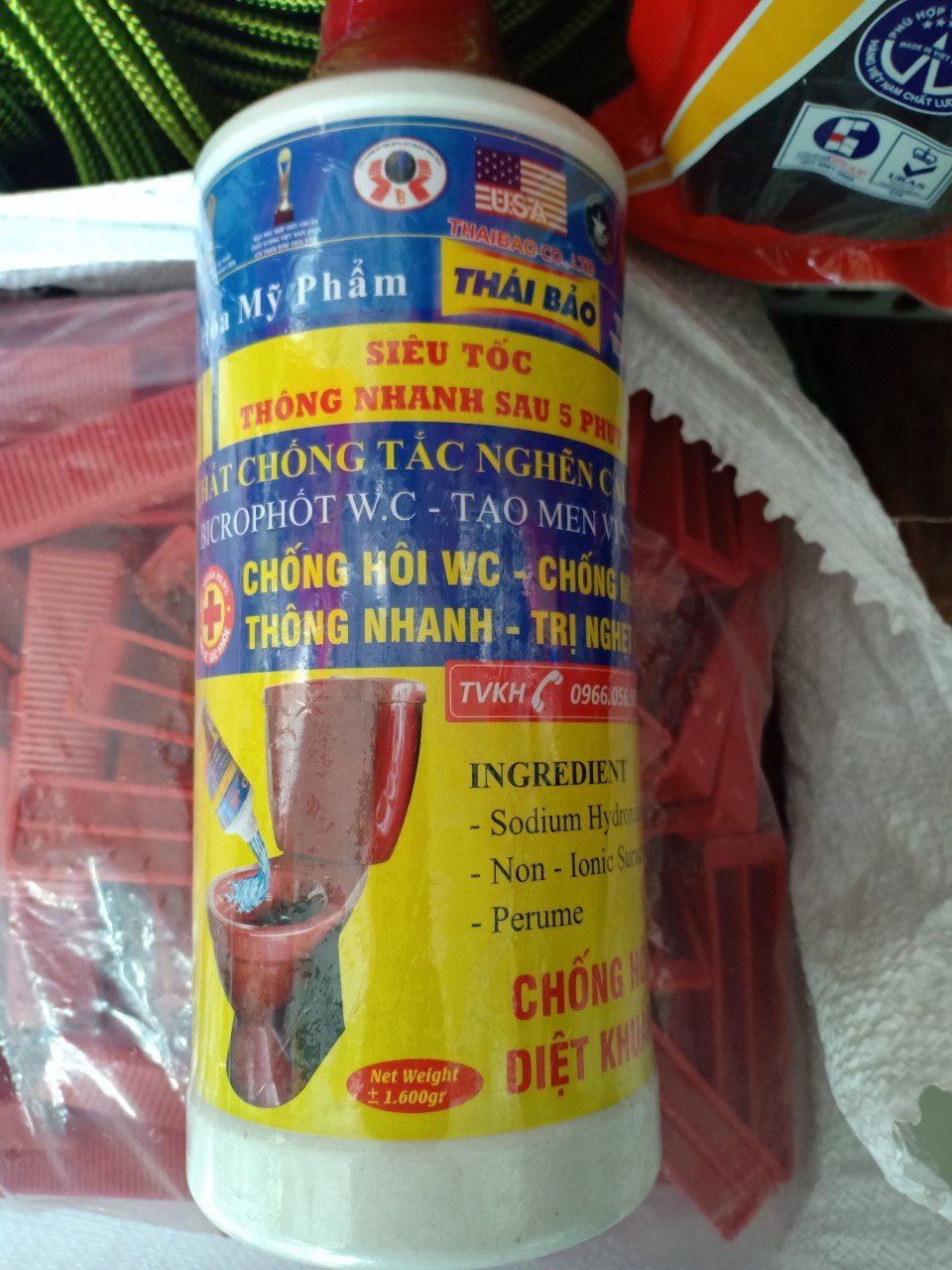Nước Thông cầu, thông cống cực mạnh Thái bảo 1kg6 - diennuoc