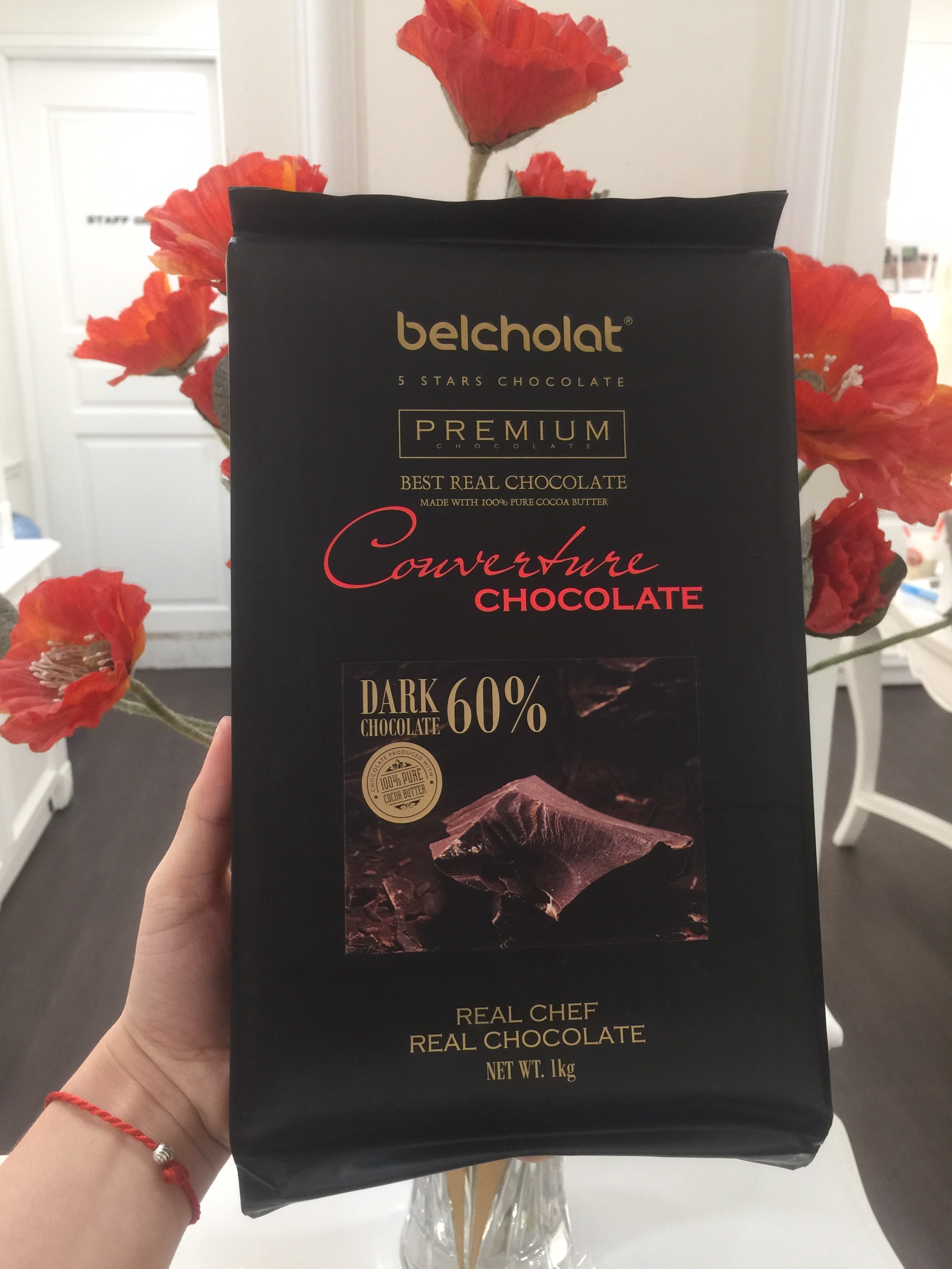 Socola Đen Dark Chocolate Belcholat 60% / Block 1kg