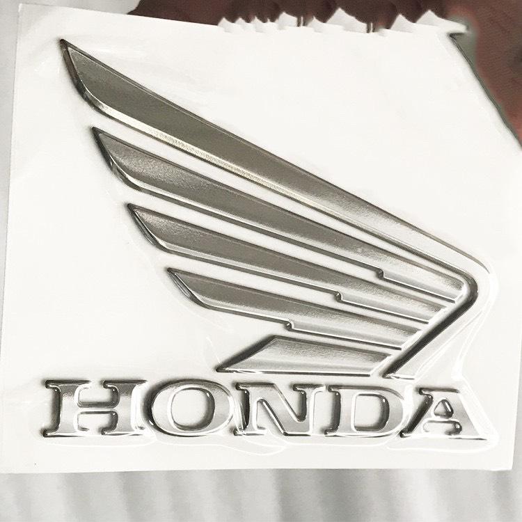 Bộ 2 tem logo cánh Chim honda 3D nổi