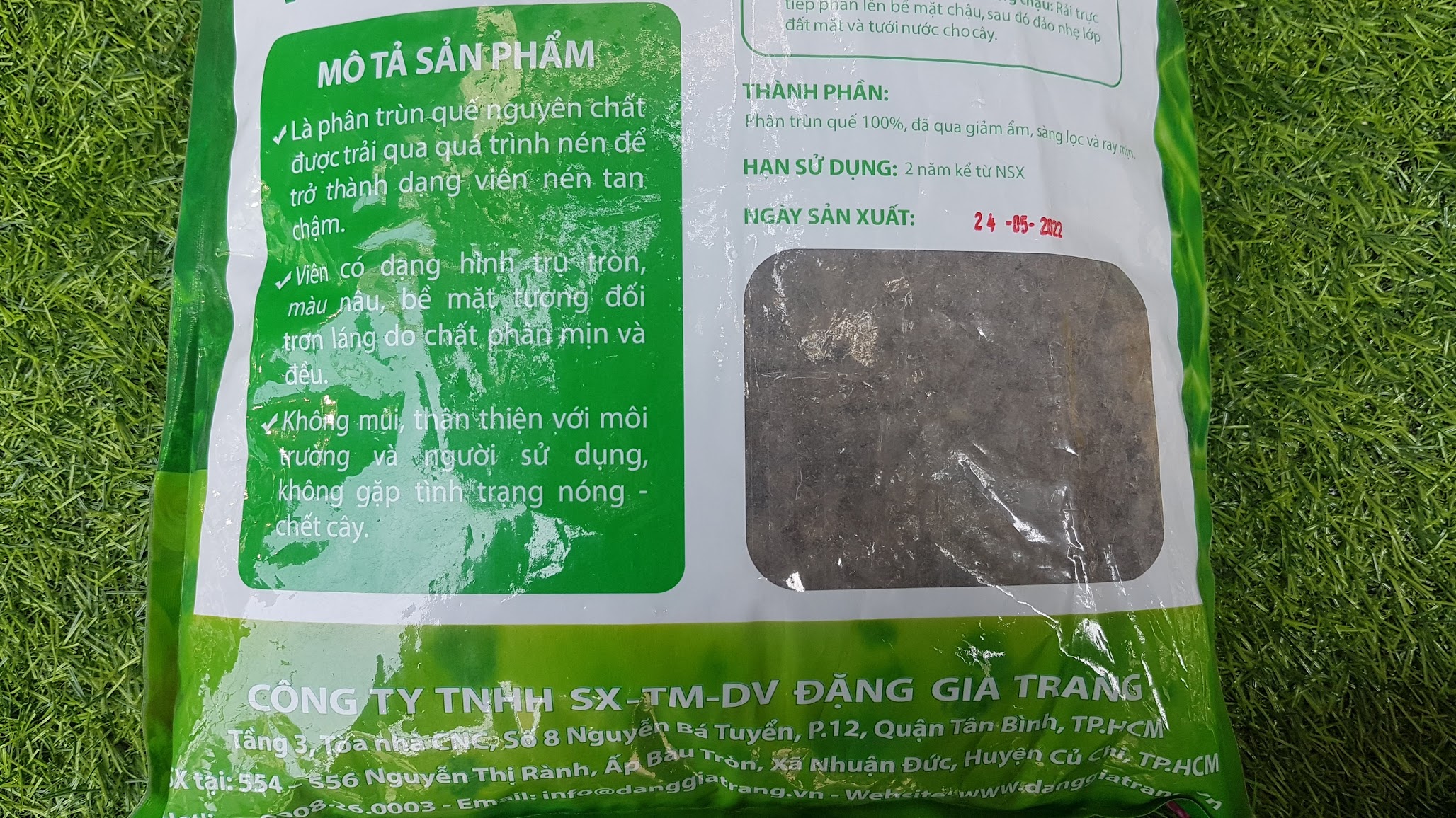 Phân Viên nén trùn quế SFARM dạng viên tan chậm. (túi 5kg)
