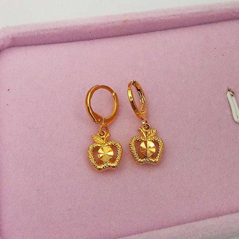 Mẫu Mới Nhật Hàn Đồng Xu EURO Vàng Hoa Tai Mạ Vàng 24k Cỏ Ba Lá Bông Tai Lâu Không Phai Màu Mô Phỏng Vàng Cát Khuyên Tai Nữ Phối Trang Sức
