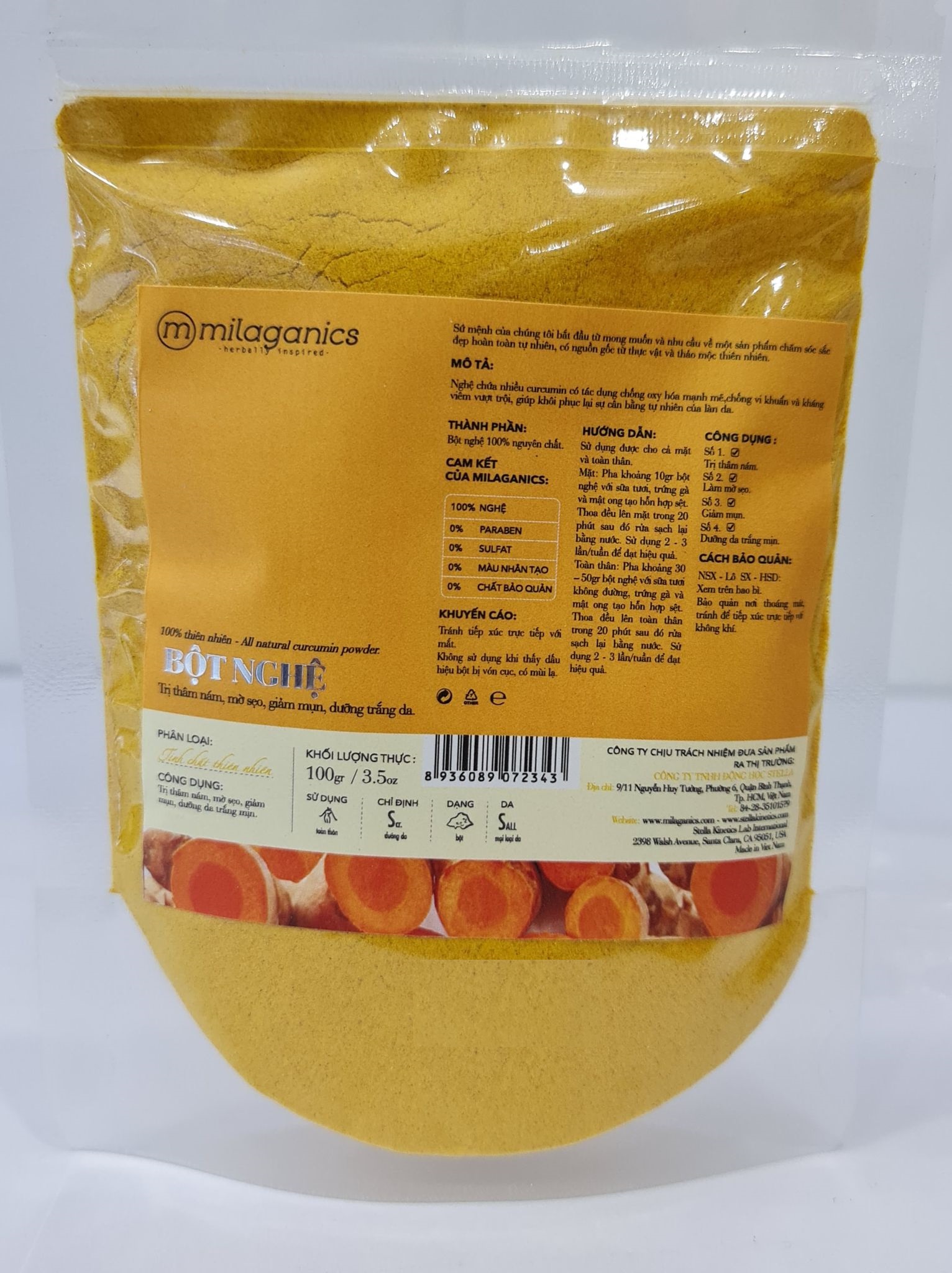 Bột Đắp Mặt Nạ Milaganics 100g