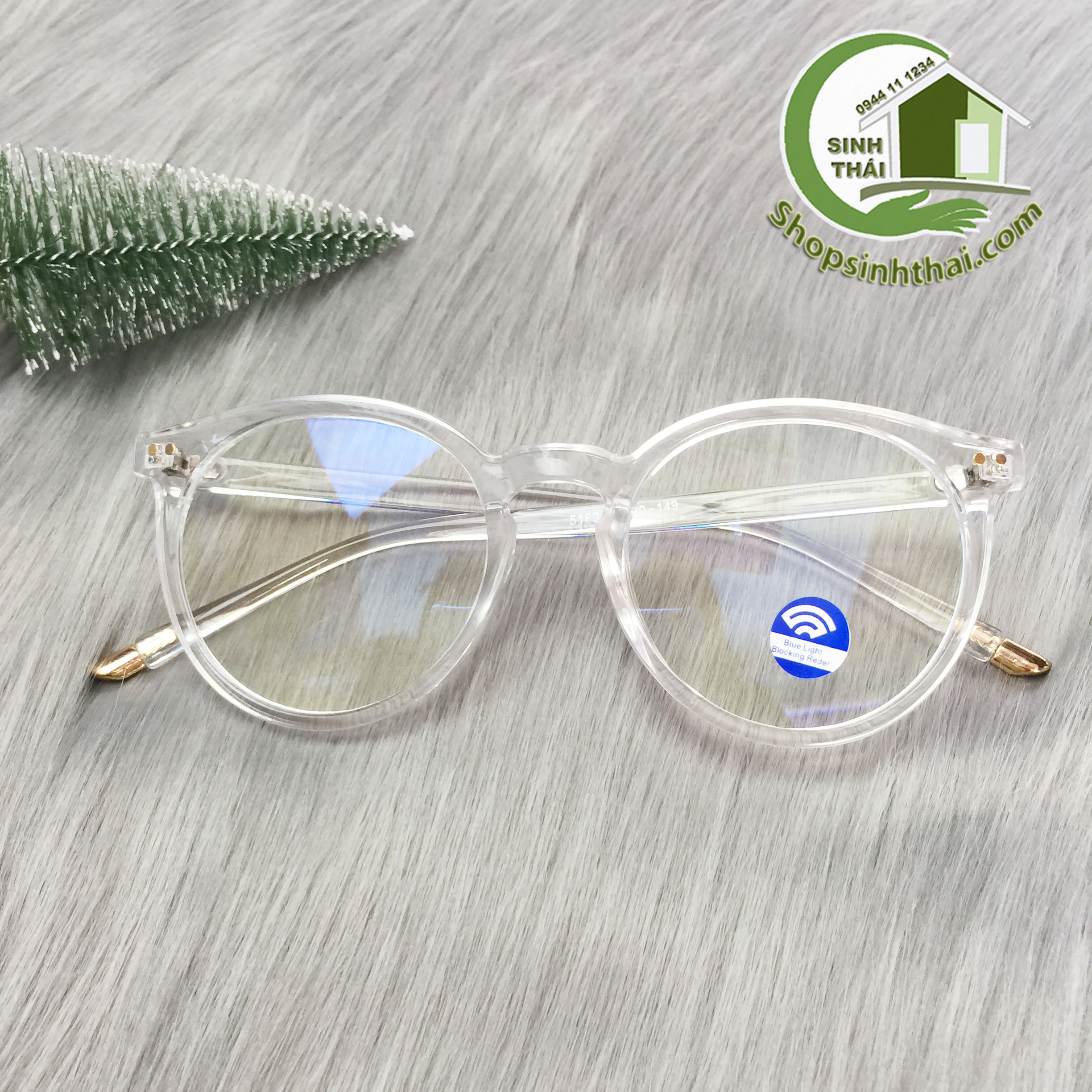 Mắt kính gọng nhựa hai màu, mẫu tròn bầu cao cấp Blue light ( giá sỉ ) - chọn mẫu