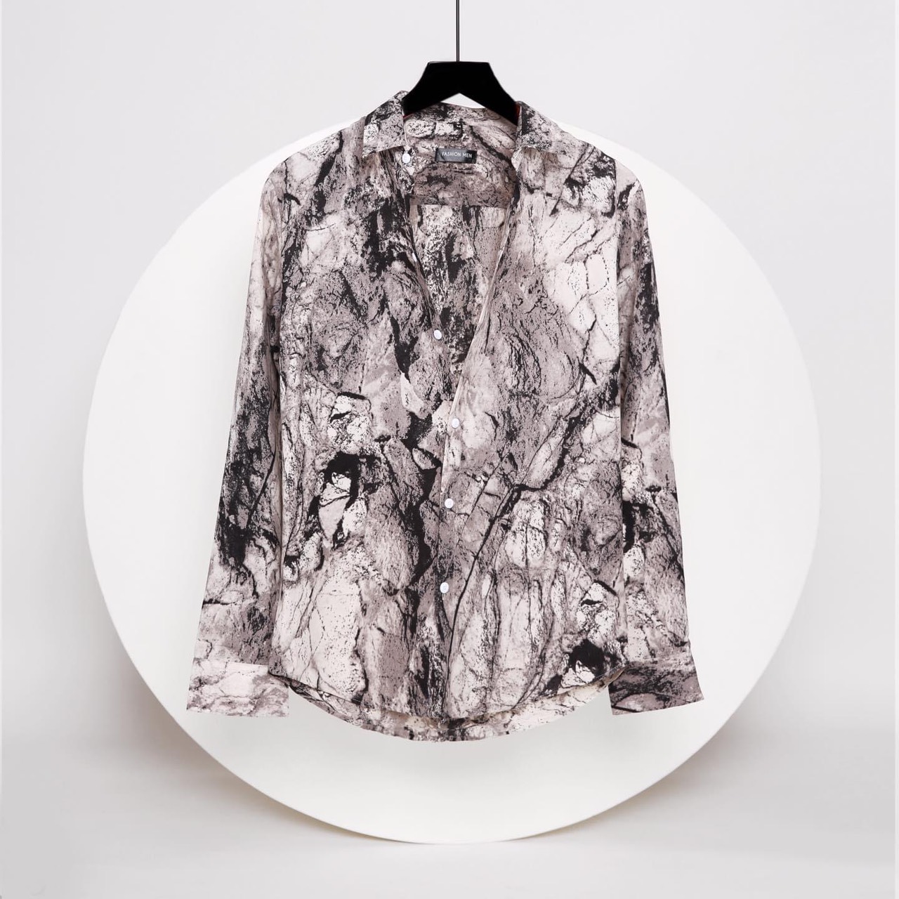 Áo sơ mi nam họa tiết vải lụa cao cấp S50