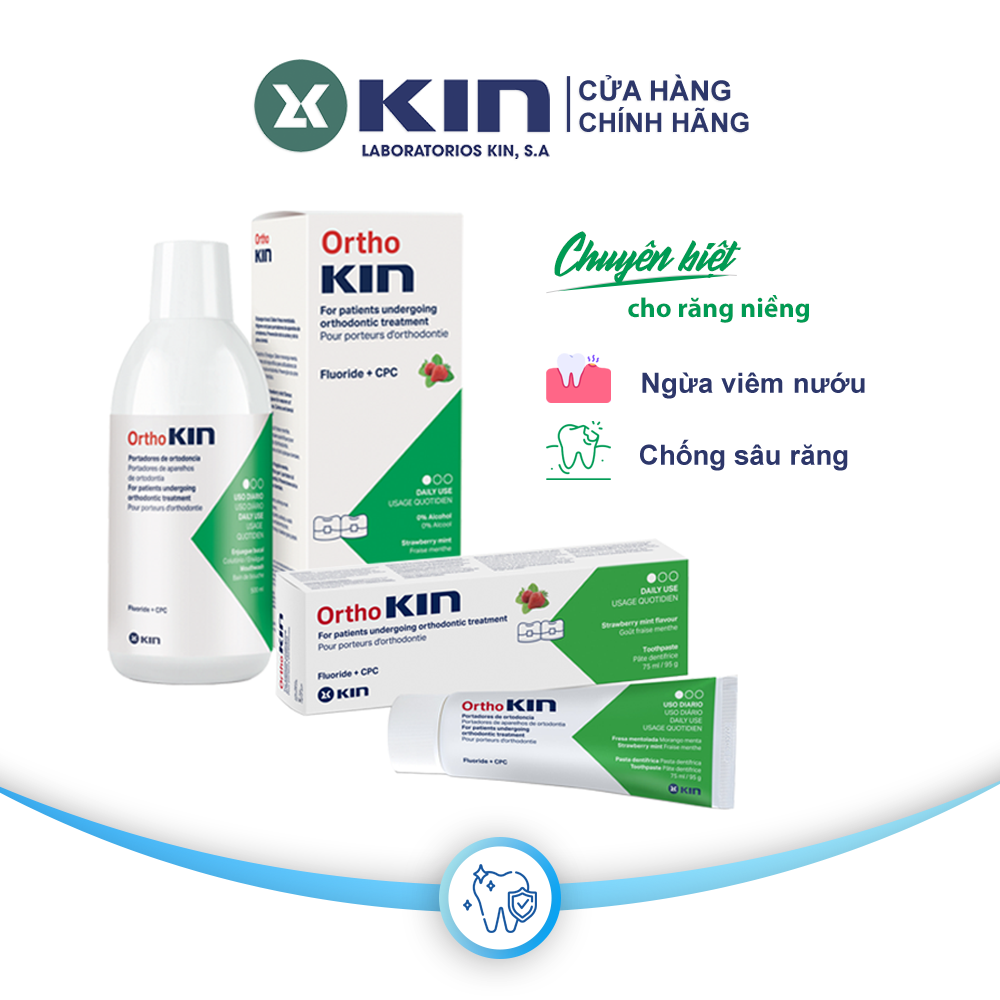 Nước Súc Miệng OrthoKin 500ml cho răng niềng