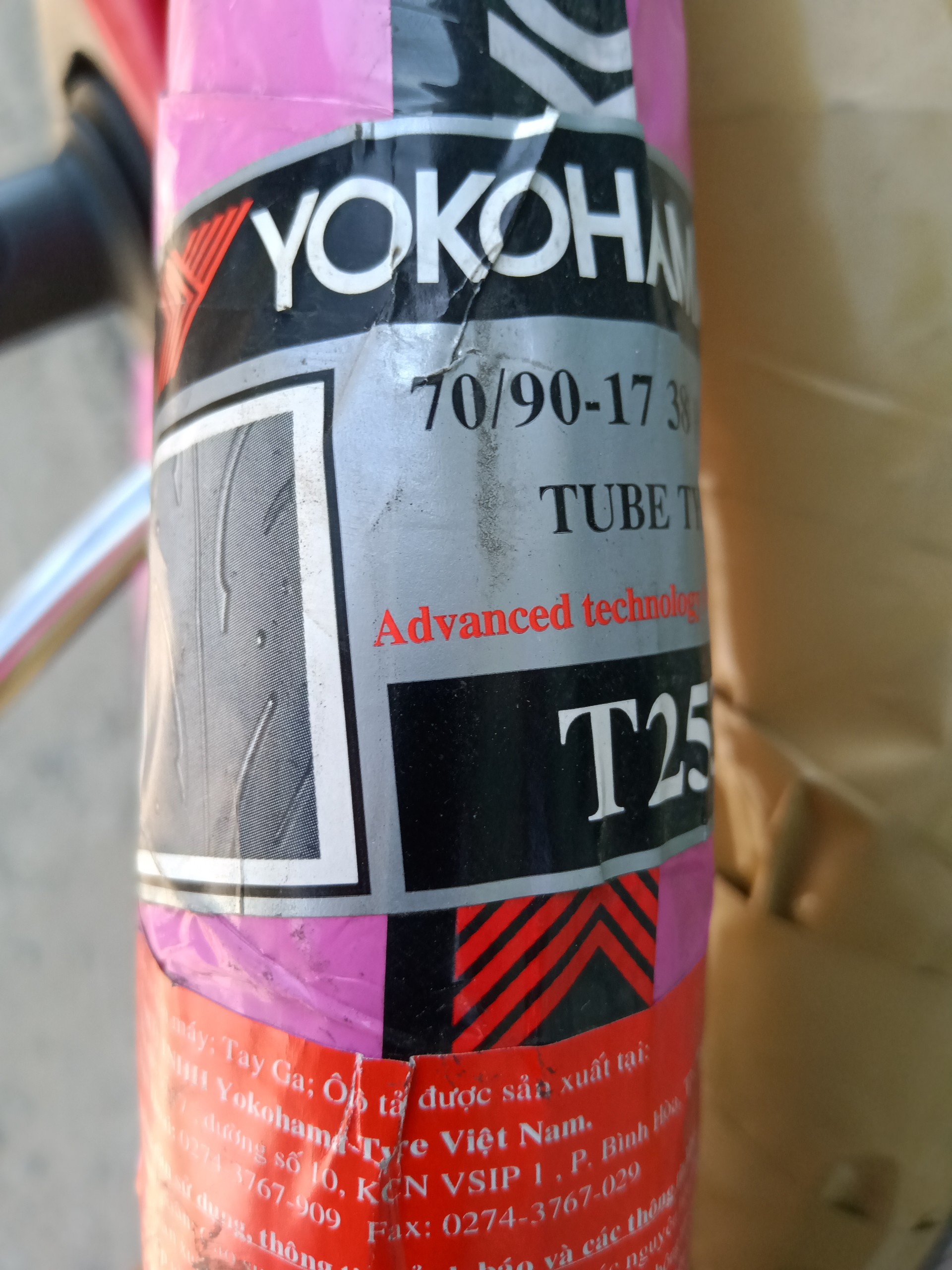 Lốp xe máy YOKOHAMA 70/90-17 dùng săm