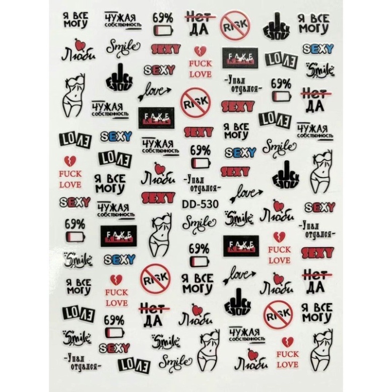 Sticker Hìnnh Môi Dán Móng Tay Nail Mi Mẫu Mới Về