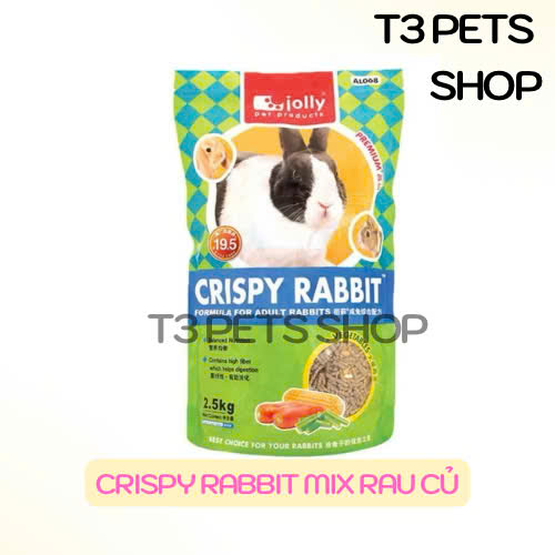 Cỏ nén Crispy Rabbit dành cho mọi loại thỏ (nhiều thành phần rau củ) - T3 PETS SHOP